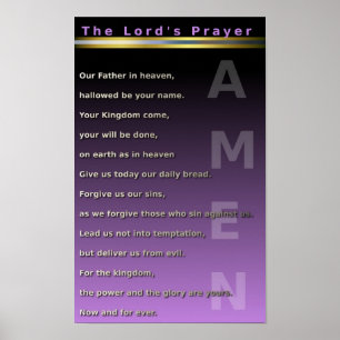 Poster Prayer du seigneur