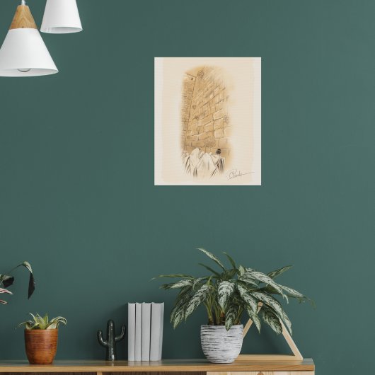 Poster "Prayer" Kotel Old City Jerusalem Israel Art Paint (Salon 1)