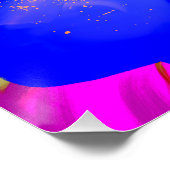 Poster Pré au coucher du soleil - Abstrait (Coin)