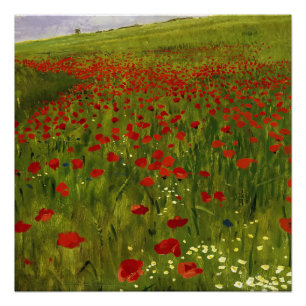Poster Pré avec des pavots (1896) Merse Pál Szinyei