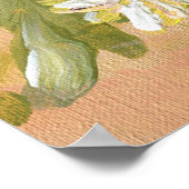 Poster Pré de chrysanthème : Peinture à la main acrylique (Coin)