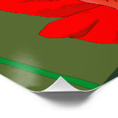 Poster Pré de coquelicot à l'affiche du coucher du soleil (Coin)