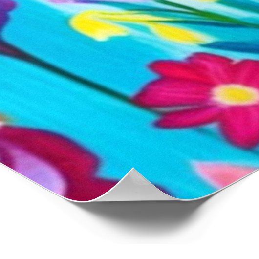 Poster Pré Fleur sauvage Abstrait (Coin)