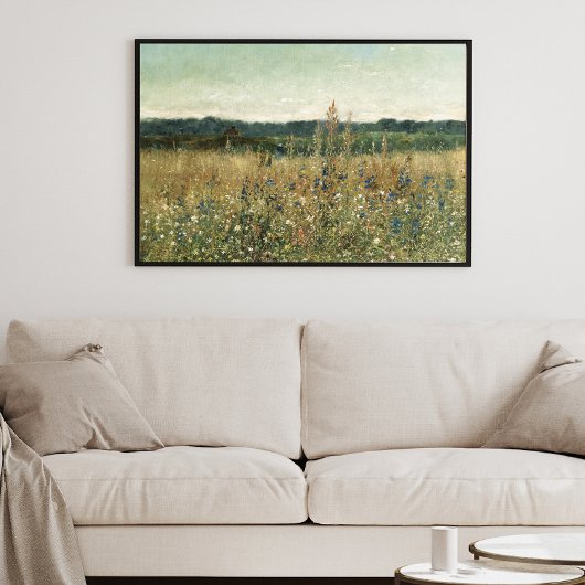 Poster Pré, huile vintage sur toile, fine art