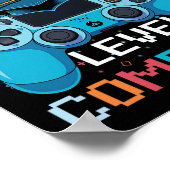 Poster Pre-k Level Complete Video Gamer Boy Graduation (Coin)