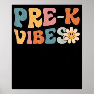 Poster Pré-K Vibes pré-maternelle Équipe 1er jour école