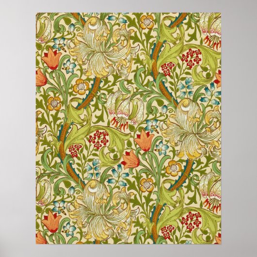 Poster Pré-raphate de William Morris Golden Lily Vintage (Devant)