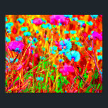 Poster Pré sauvage dans l'art pop fleuri<br><div class="desc">Fleur de prairie sauvage en style pop art.</div>