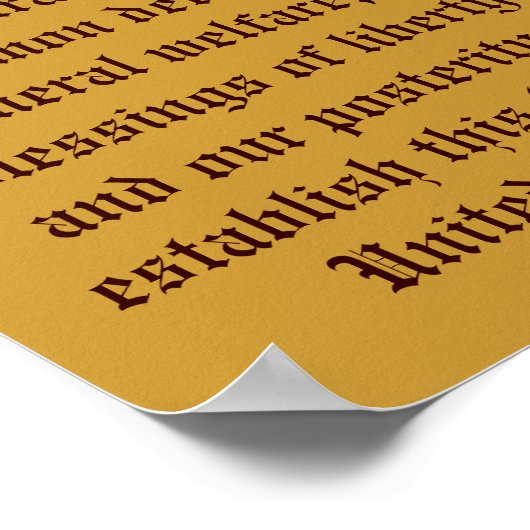 Poster Préambule de la Constitution. (Coin)