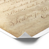 Poster Préambule de la Constitution américaine "Nous le p (Coin)