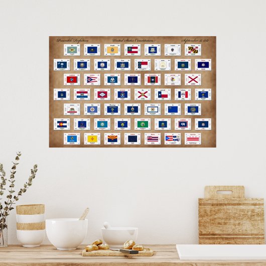 Poster Préambule de la Constitution des États-Unis (Cuisine)