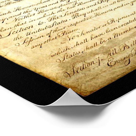 Poster Préambule des États-Unis (Coin)