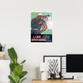 Poster Précautions contre les pandémies 1952 Santé (Bureau à domicile)