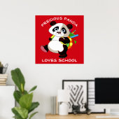 Poster Precious Panda Loves School (Bureau à domicile)