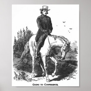 Poster Prédicateur d'équitation de circuit