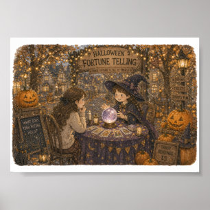 Poster Prédiction de fortune Halloween pour les amateurs 
