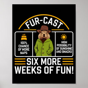 Poster Prédiction du jour de la marmotte Pun sarcasme drô
