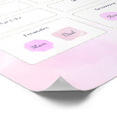 Poster Prédictions du Baby shower Watercolor Dreamcatcher (Coin)