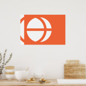 Poster Préfecture de Nagano, drapeau du Japon (Cuisine)