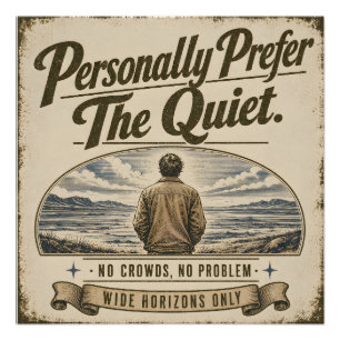 Poster Préfère Personnellement le Design Rétro Vintage Ca