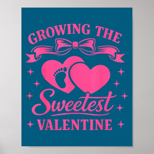 Poster Pregnancy Announcement Growing The Sweetest Valent (Devant)