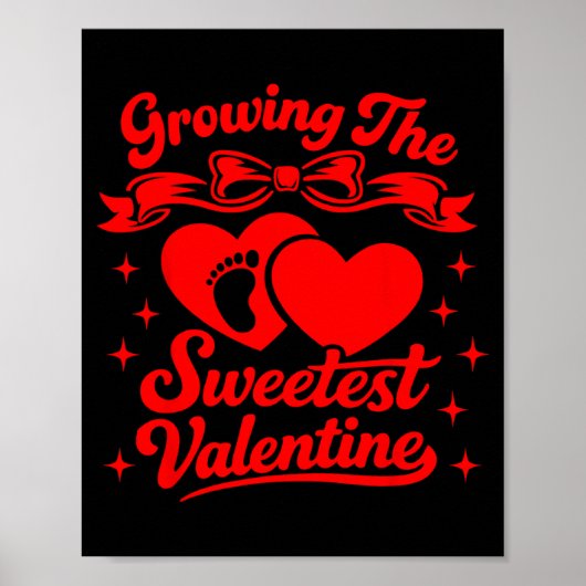 Poster Pregnancy Announcement Growing The Sweetest Valent (Devant)