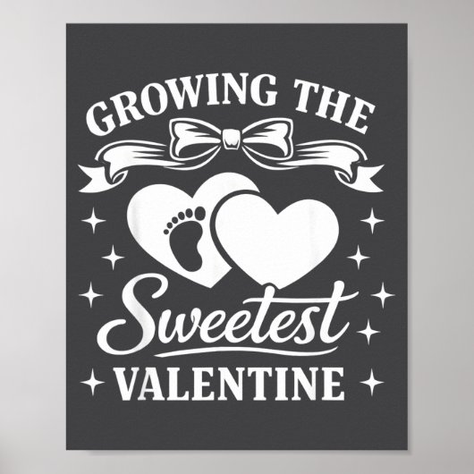 Poster Pregnancy Announcement Growing The Sweetest Valent (Devant)