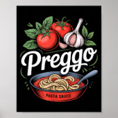 Poster Pregnancy Announcement Prego Pasta Sauce Funny Pre (Devant)