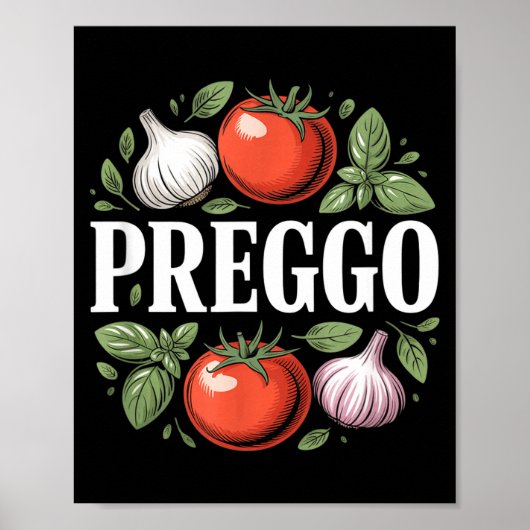 Poster Pregnancy Announcement Prego Pasta Sauce Funny Pre (Devant)