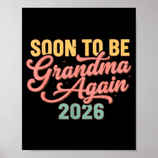 Poster Pregnancy Announcement Soon To Be Grandma Again 20 (Devant)