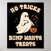 Poster Pregnant Ghost Lazy Trick Or Treat Dress Funny Hal (Devant)