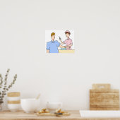 Poster Prélèvement sanguin et vaccination. (Cuisine)