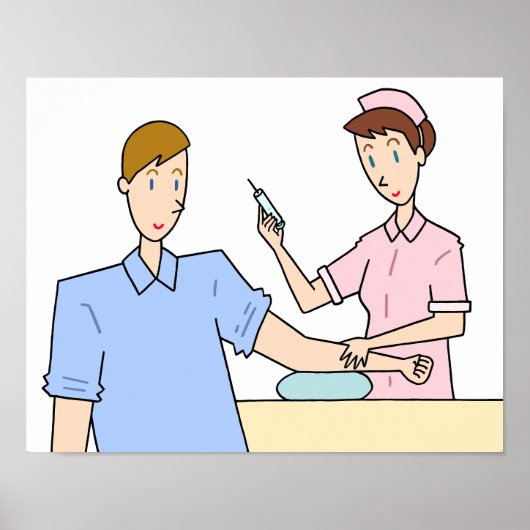 Poster Prélèvement sanguin et vaccination. (Devant)