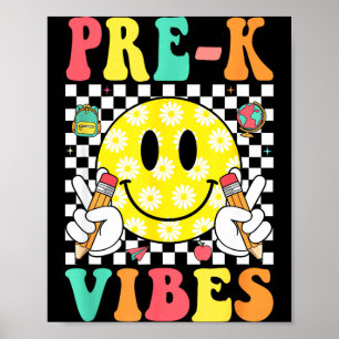 Poster Prématernelle ambiance sourire rétro visage enseig