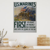 Poster Premier à combattre l'affiche de USMC (Cuisine)
