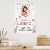 Poster Premier anniversaire de fée fantaisiste (Cuisine)