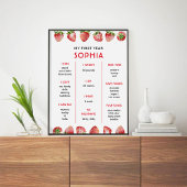 Poster Premier anniversaire de fraise