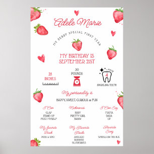 Poster Premier anniversaire de la fraise