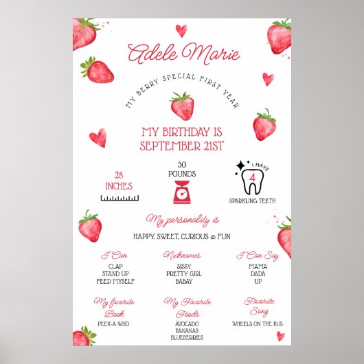 Poster Premier anniversaire de la fraise (Devant)