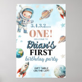 Poster Premier anniversaire de l'astronaute spatiale (Devant)