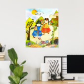 Poster Premier anniversaire du bébé coréen (Bureau à domicile)