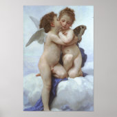 Poster Premier baiser de Bouguereau, Vintages anges victo (Devant)