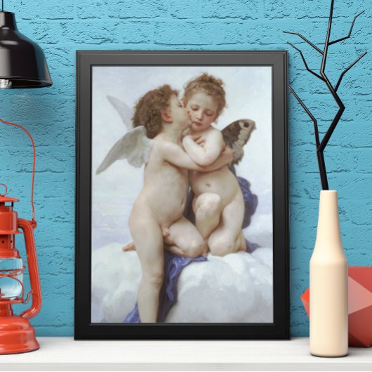 Poster Premier baiser de Bouguereau, Vintages anges victo