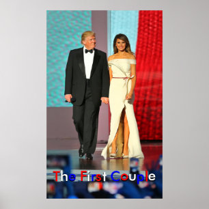 Poster Premier couple Donald et Melania Trump Liberty Bal