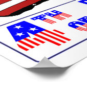 POSTER PREMIER DRAPEAU AMÉRICAIN (Coin)