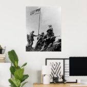 Poster Premier drapeau Iwo Jima levé le 23 février 1945 (Bureau à domicile)