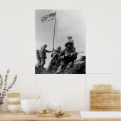 Poster Premier drapeau Iwo Jima levé le 23 février 1945 (Cuisine)