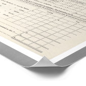 Poster Premier formulaire d'impôt américain sur le revenu (Coin)