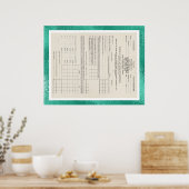 Poster Premier formulaire d'impôt américain sur le revenu (Cuisine)