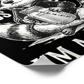 Poster Premier Jésus pense qu'un design de raton laveur e (Coin)